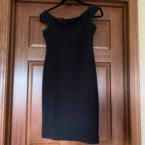 Eliza J Off the Shoulder Black Dress